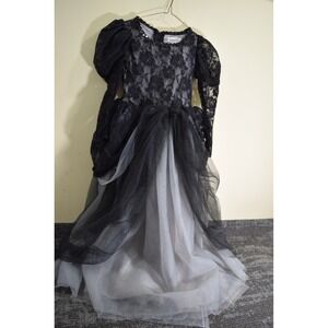 Wishcraft Beautiful Black Ghastly Bride Party Dress Halloween Costume GIRLS 6